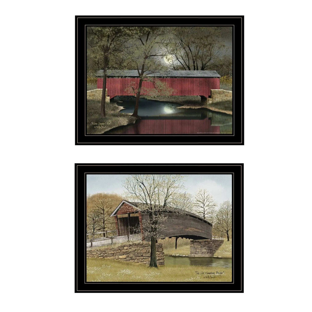 Set Of Two Bridge Collection I 2 Black Framed Print Wall Art - Homeroots - Flyclothing LLC