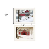 Set Of Two Winter Evening 1 White Framed Print Wall Art - Homeroots - Flyclothing LLC