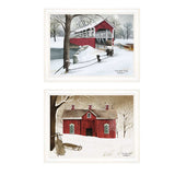 Set Of Two Crisp and New Fallen Snow 1 White Framed Print Wall Art - Homeroots - Flyclothing LLC