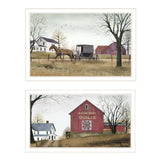 Set Of Two Goin to Market 1 White Framed Print Wall Art - Homeroots - Flyclothing LLC