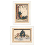 Set Of Two Gone Fishing 1 White Framed Print Wall Art - Homeroots - Flyclothing LLC