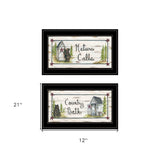 Set Of Two Nature Calls 2 Black Framed Print Bathroom Wall Art - Homeroots - Flyclothing LLC