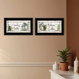Set Of Two Nature Calls 2 Black Framed Print Bathroom Wall Art - Homeroots - Flyclothing LLC