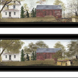 Set Of Four Seasons on the Farm Black Framed Print Wall Art - Homeroots - Flyclothing LLC