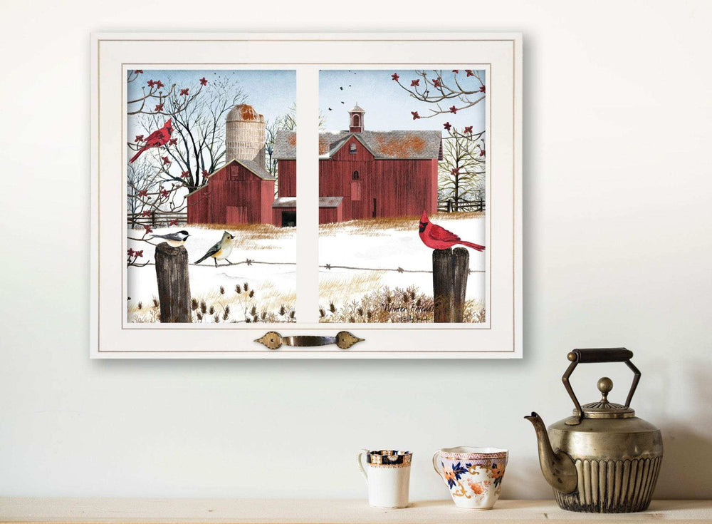 Winter Friends 5 White Framed Print Wall Art - Homeroots - Flyclothing LLC