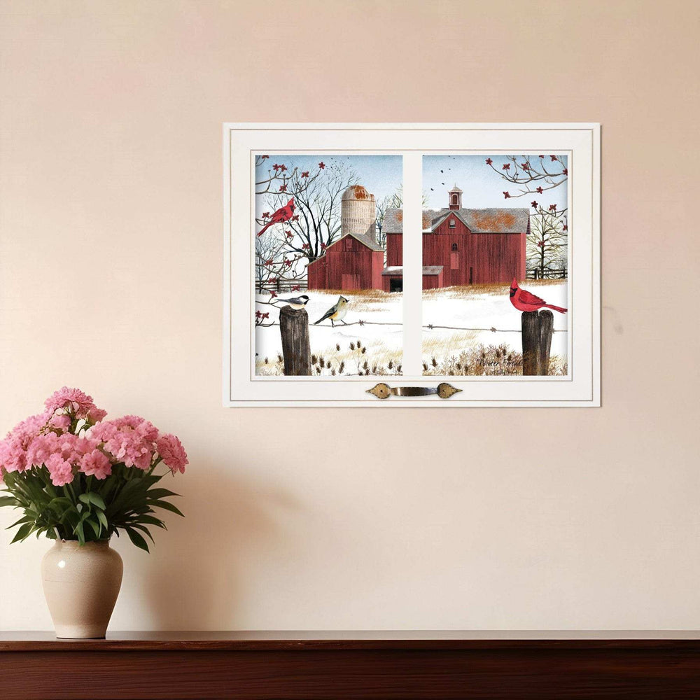 Winter Friends 5 White Framed Print Wall Art - Homeroots - Flyclothing LLC