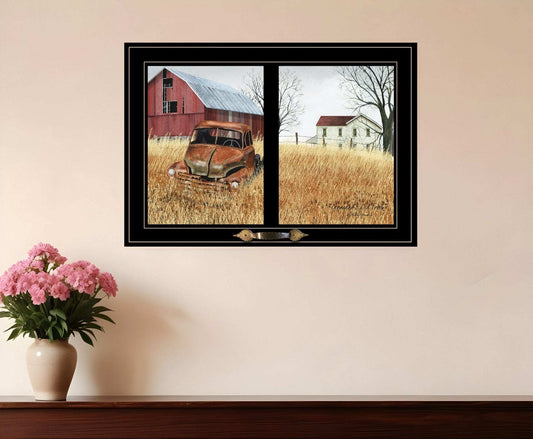 Granddads Old Truck 8 Black Framed Print Wall Art - Homeroots - Flyclothing LLC