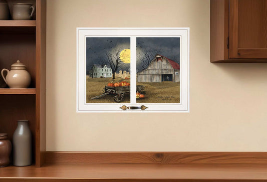 Spooky Harvest Moon 6 White Framed Print Kitchen Wall Art - Homeroots - Flyclothing LLC