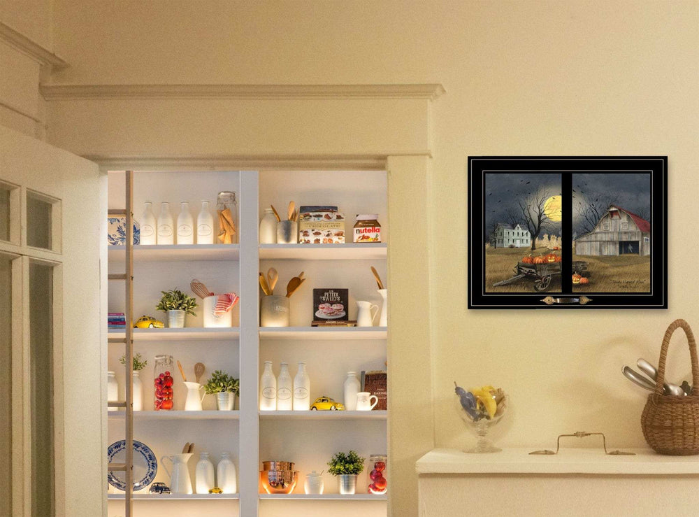 Spooky Harvest Moon 7 Black Framed Print Kitchen Wall Art - Homeroots - Flyclothing LLC