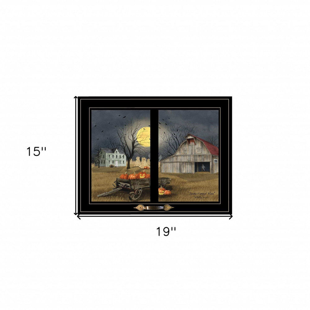 Spooky Harvest Moon 7 Black Framed Print Kitchen Wall Art - Homeroots - Flyclothing LLC