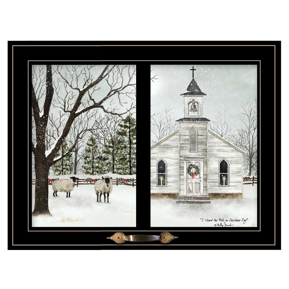 I Heard the Bells on Christmas Day 2 Black Framed Print Wall Art - Homeroots - Flyclothing LLC