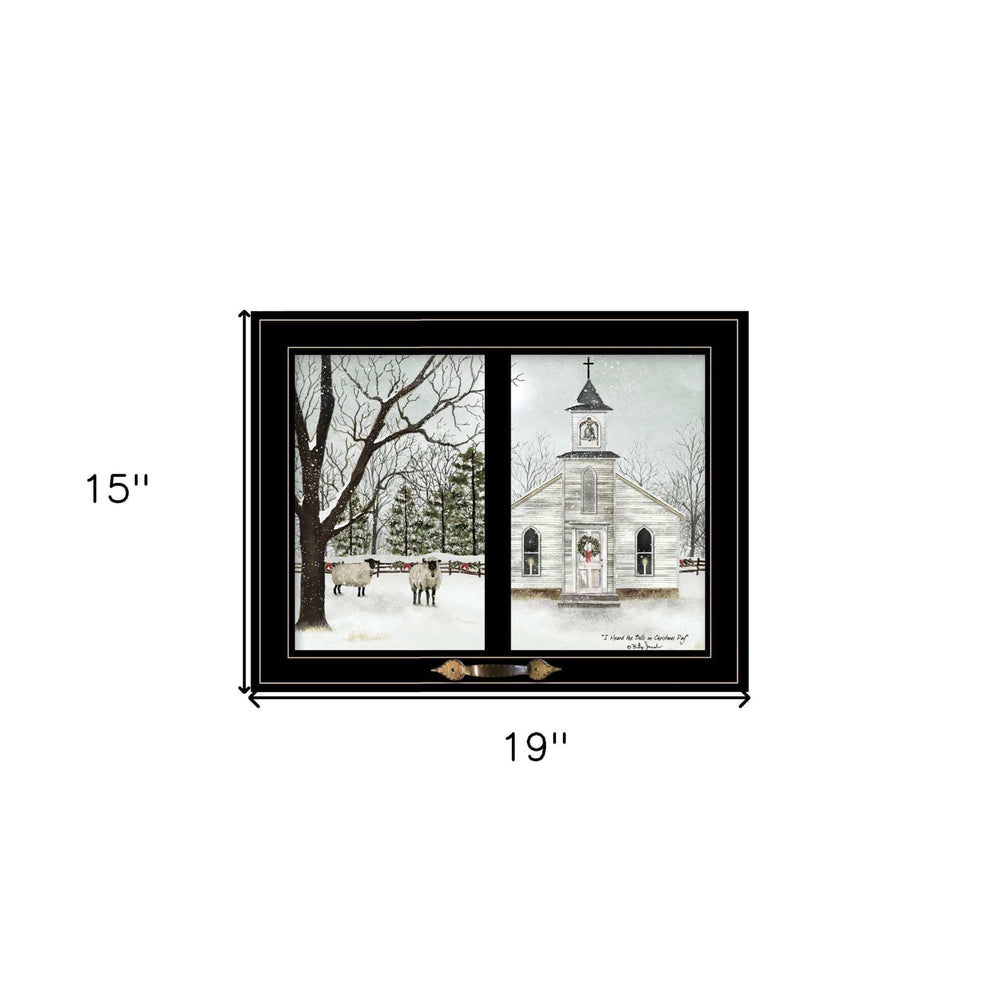 I Heard the Bells on Christmas Day 2 Black Framed Print Wall Art - Homeroots - Flyclothing LLC