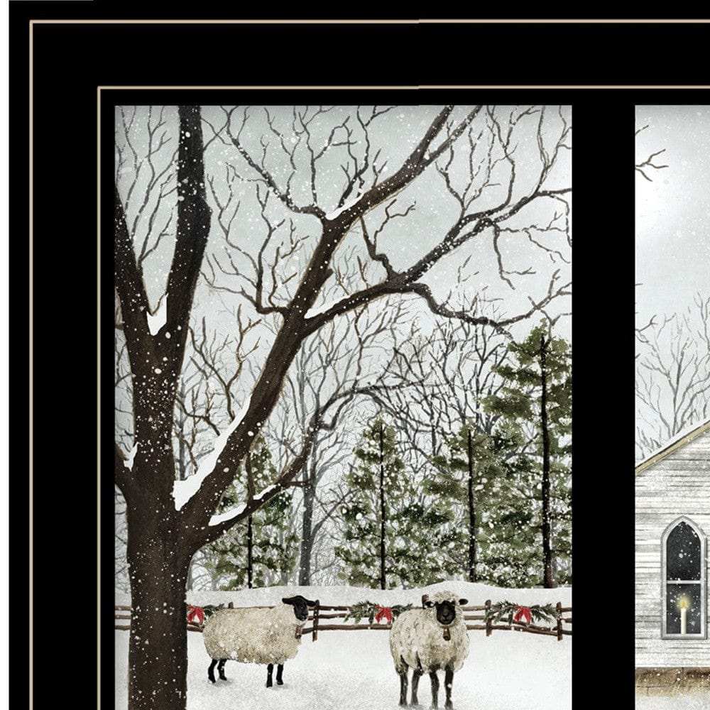 I Heard the Bells on Christmas Day 2 Black Framed Print Wall Art - Homeroots - Flyclothing LLC
