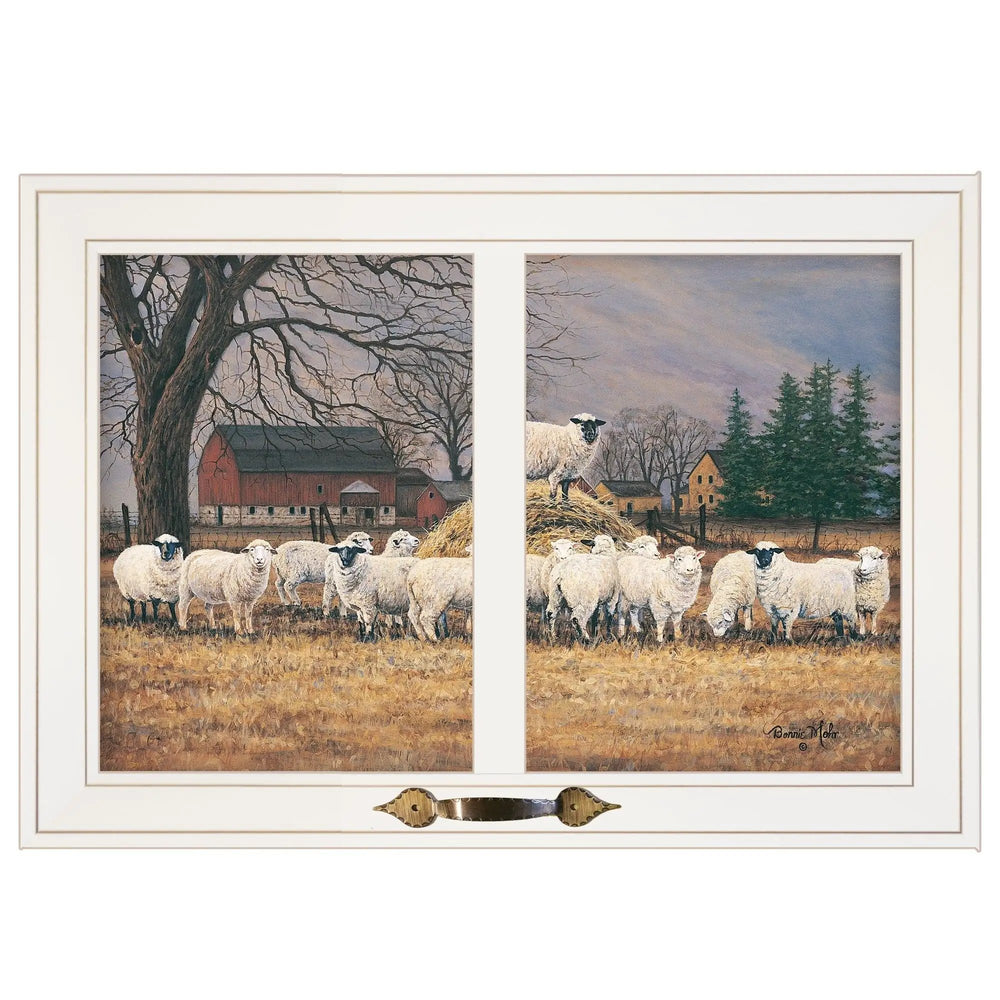 Wool Gathering 2 White Framed Print Wall Art - Homeroots - Flyclothing LLC