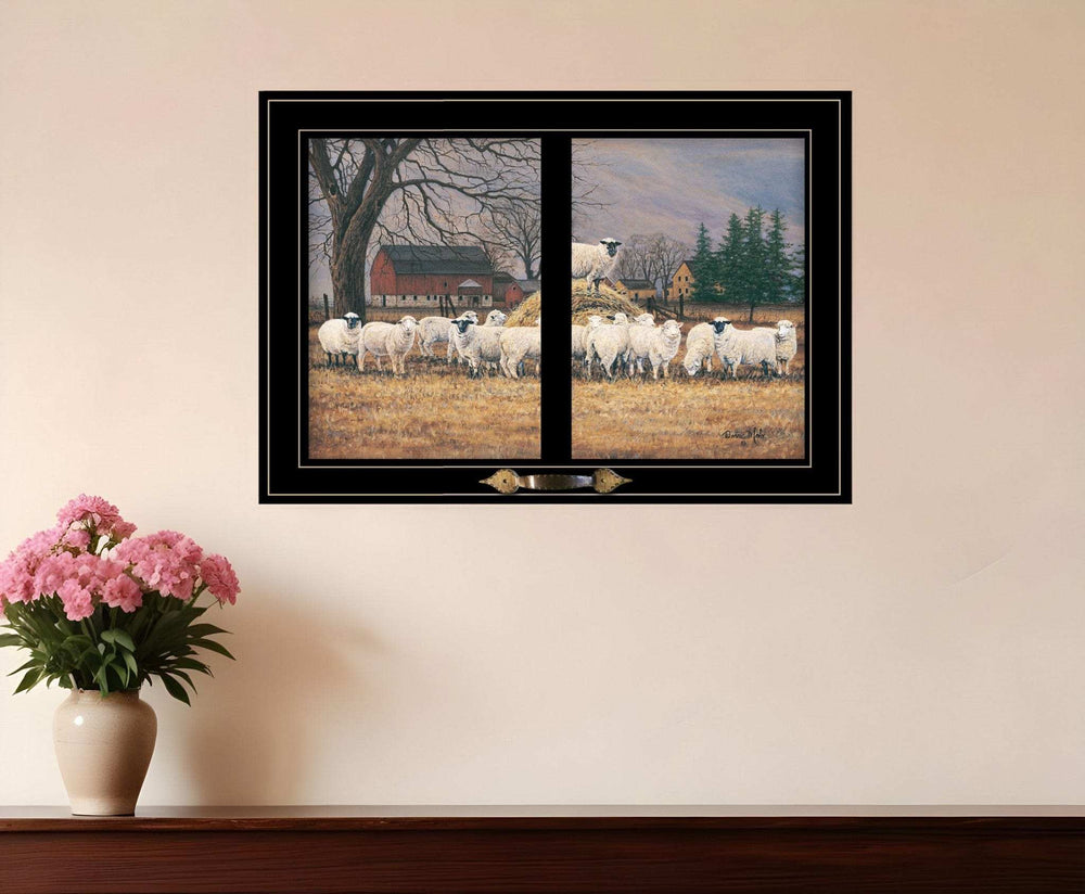Wool Gathering 3 Black Framed Print Wall Art - Homeroots - Flyclothing LLC
