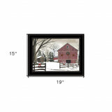 Christmas Barn 2 Black Framed Print Wall Art - Homeroots - Flyclothing LLC