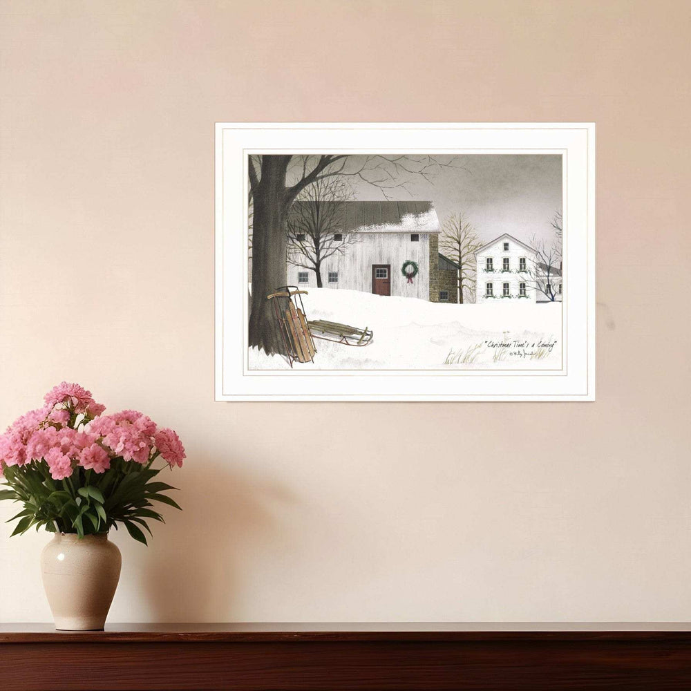 Christmas Time is coming 1 White Framed Print Wall Art - Homeroots - Flyclothing LLC