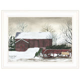 Christmas Wagon 1 White Framed Print Wall Art - Homeroots - Flyclothing LLC