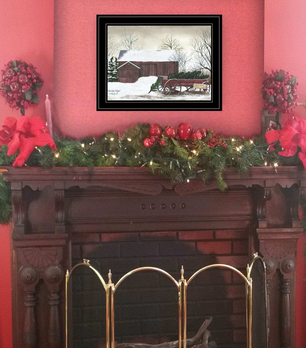 Christmas Wagon 2 Black Framed Print Wall Art - Homeroots - Flyclothing LLC