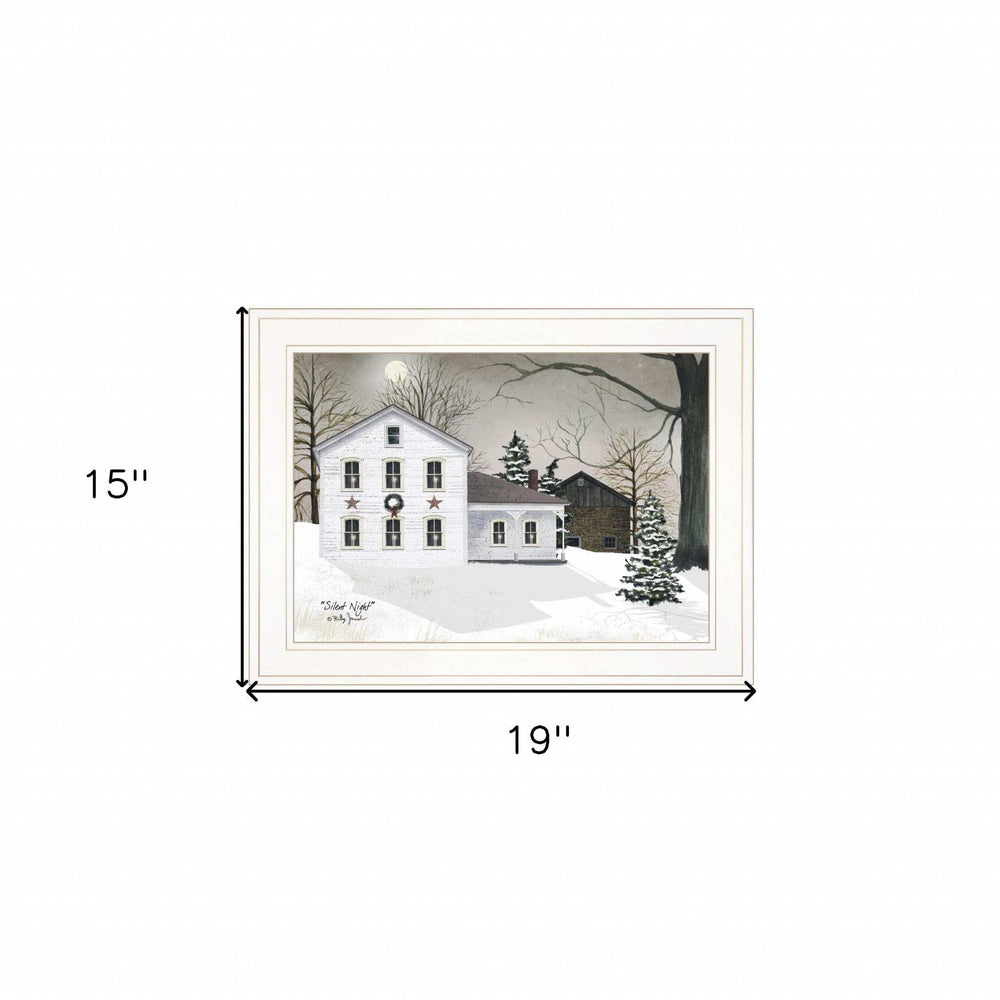 Silent Night 2 White Framed Print Wall Art - Homeroots - Flyclothing LLC