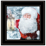 Santa with Lantern 2 Black Framed Print Wall Art - Homeroots - Flyclothing LLC