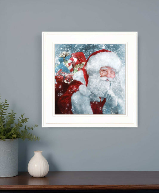 Santa with Presents 1 White Framed Print Wall Art - Homeroots - Flyclothing LLC
