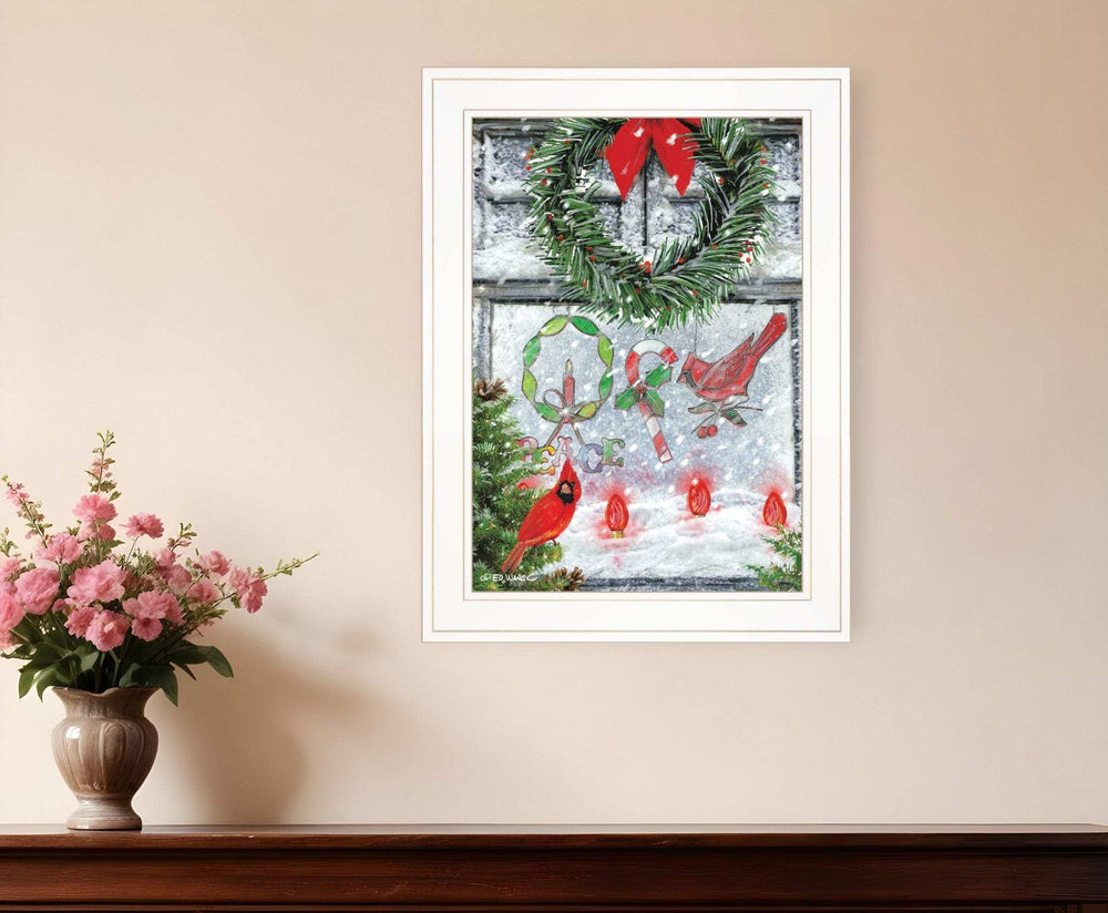 Christmas Peace 1 White Framed Print Wall Art - Homeroots - Flyclothing LLC