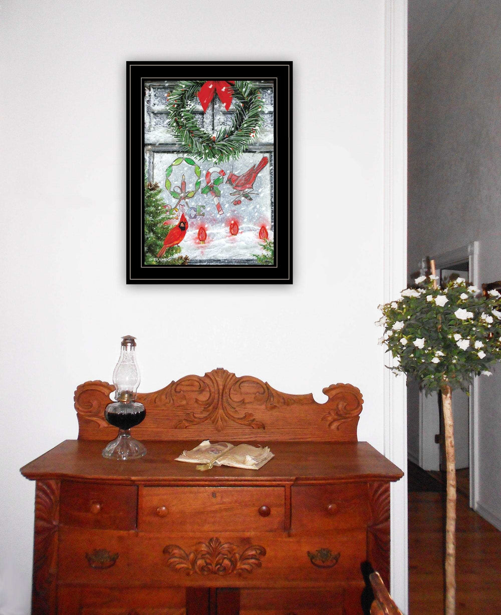 Christmas Peace 2 Black Framed Print Wall Art - Homeroots - Flyclothing LLC