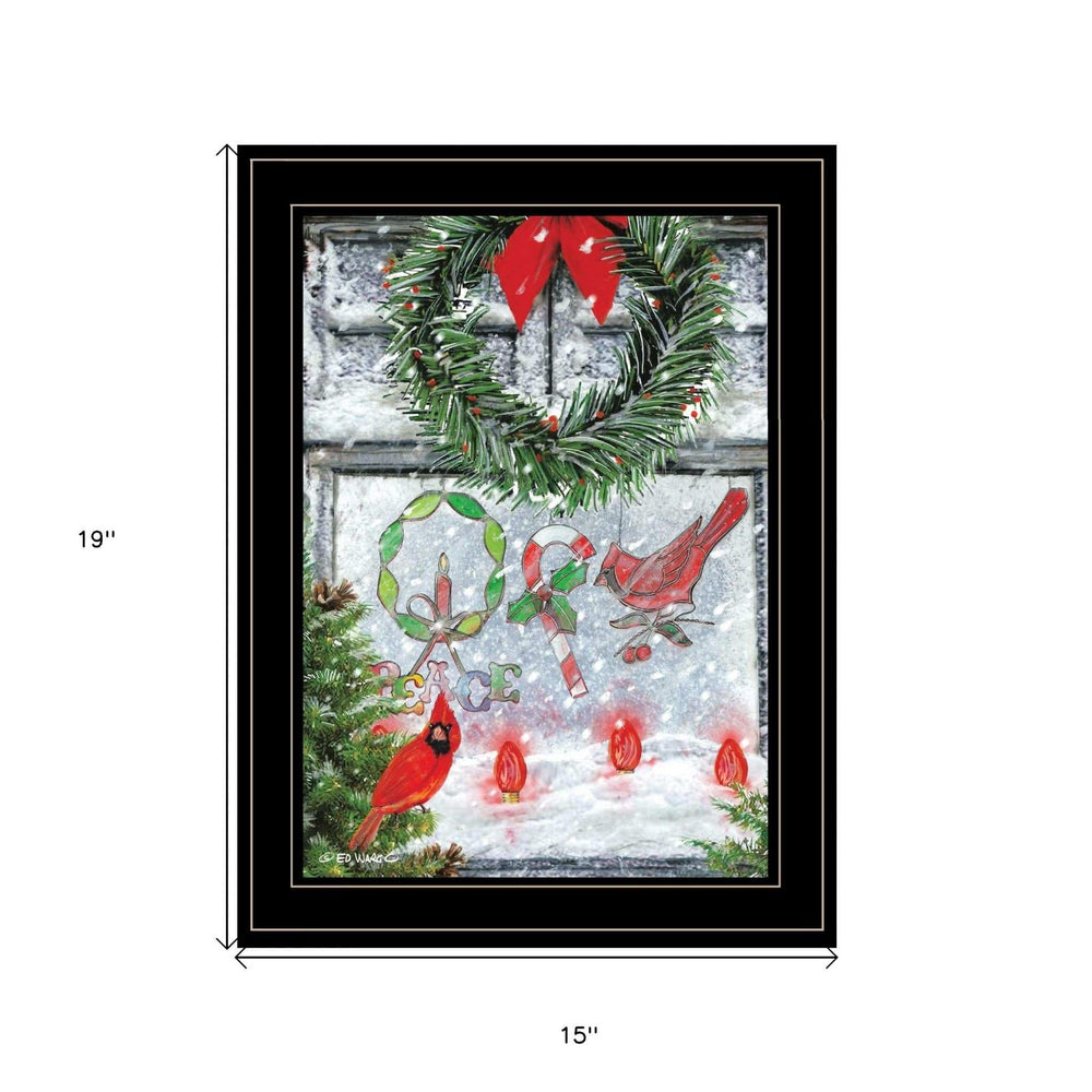 Christmas Peace 2 Black Framed Print Wall Art - Homeroots - Flyclothing LLC