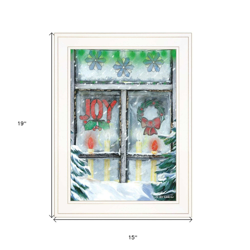 Christmas Joy 1 White Framed Print Wall Art - Homeroots - Flyclothing LLC