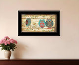 Three Wise Owls 4 Black Framed Print Wall Art - Homeroots - Flyclothing LLC