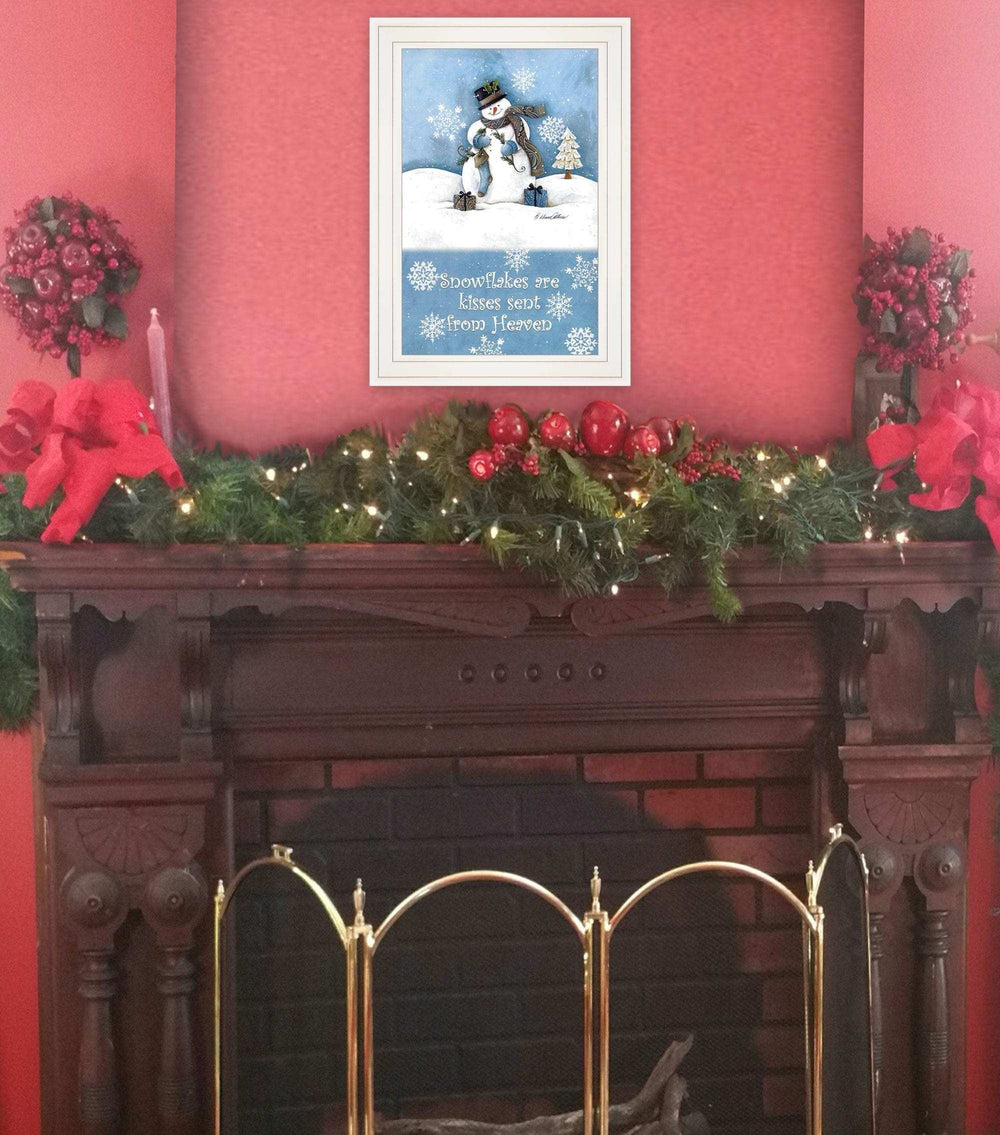 Trendy Snowman 1 White Framed Print Wall Art - Homeroots - Flyclothing LLC