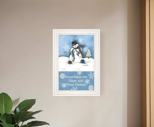 Trendy Snowman 1 White Framed Print Wall Art - Homeroots - Flyclothing LLC