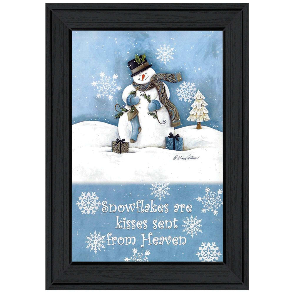Trendy Snowman 2 Black Framed Print Wall Art - Homeroots - Flyclothing LLC