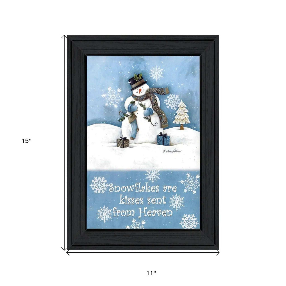 Trendy Snowman 2 Black Framed Print Wall Art - Homeroots - Flyclothing LLC