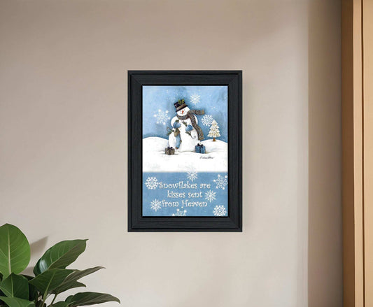 Trendy Snowman 2 Black Framed Print Wall Art - Homeroots - Flyclothing LLC