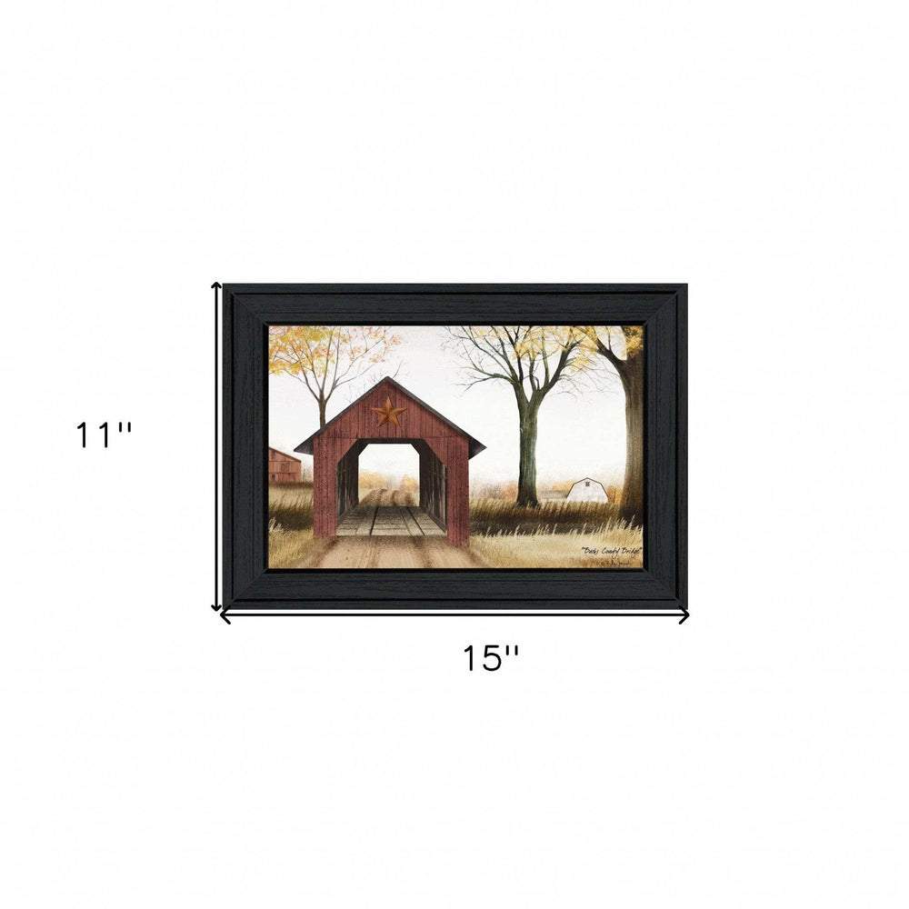 Bucks County Bridge 2 Black Framed Print Wall Art - Homeroots - Flyclothing LLC