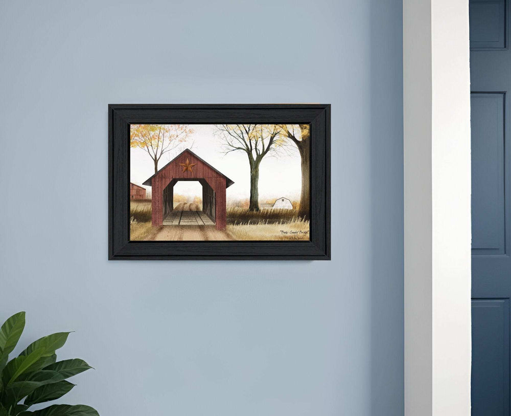 Bucks County Bridge 2 Black Framed Print Wall Art - Homeroots - Flyclothing LLC