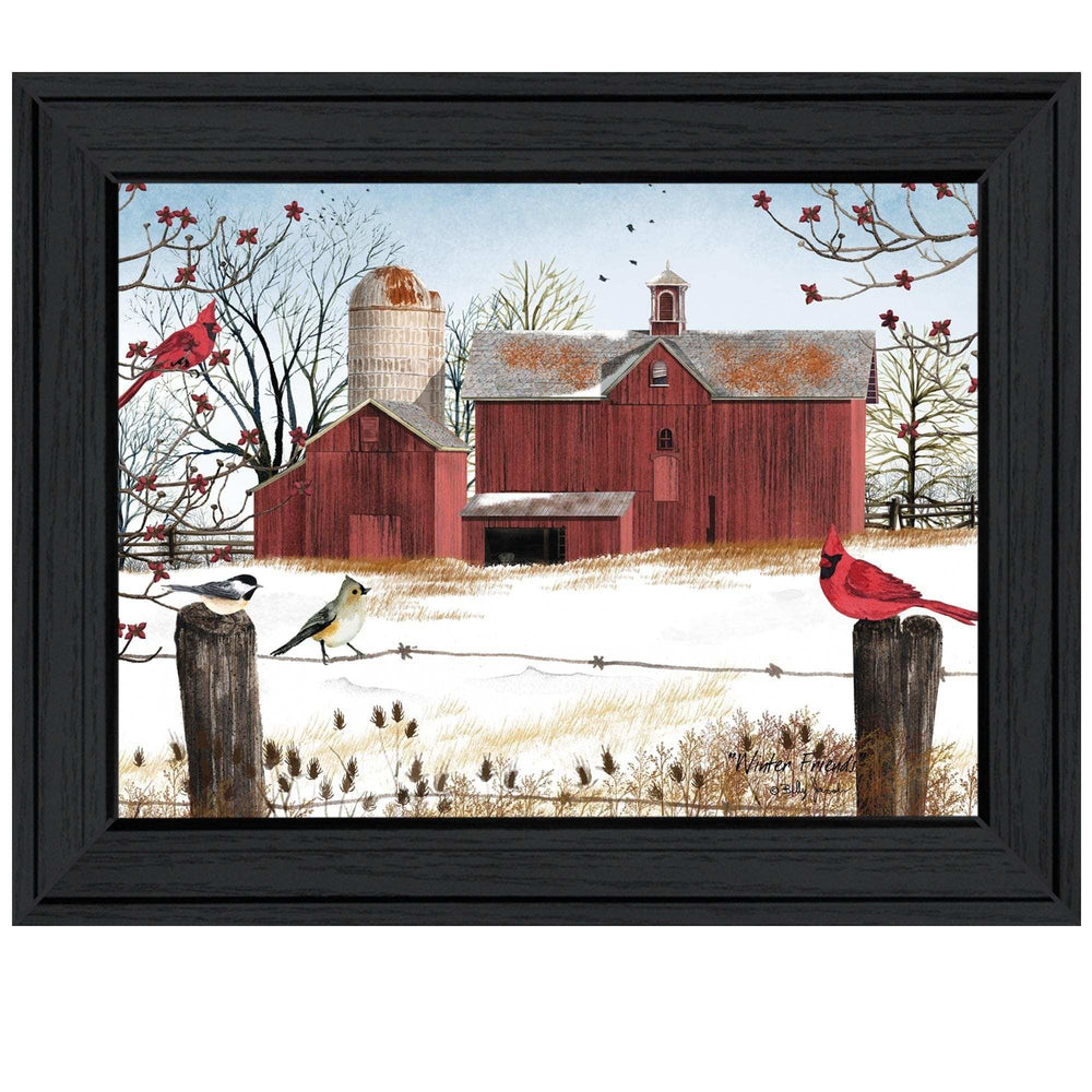 Winter Friends 4 Black Framed Print Wall Art - Homeroots - Flyclothing LLC