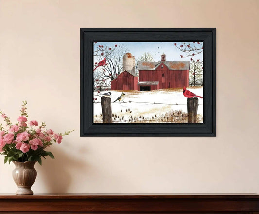 Winter Friends 4 Black Framed Print Wall Art - Homeroots - Flyclothing LLC