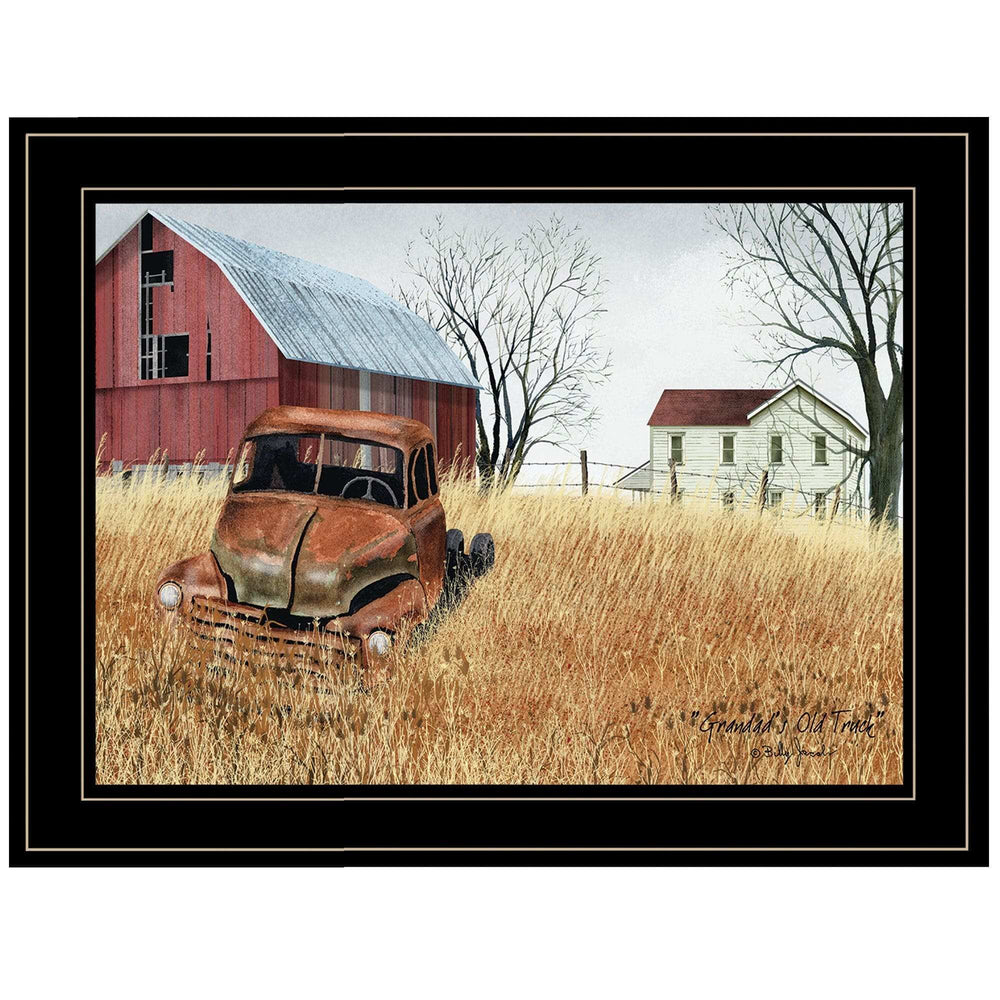 Granddads Old Truck 3 Black Framed Print Wall Art - Homeroots - Flyclothing LLC