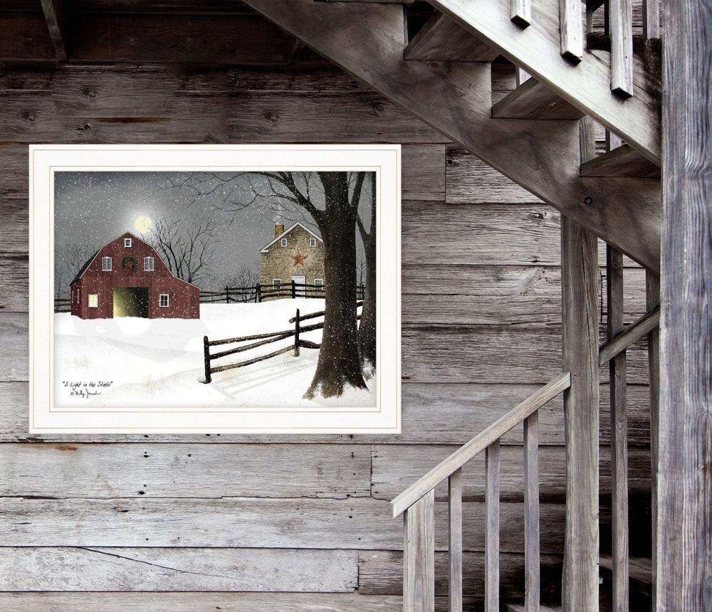Light in the Stable 5 White Framed Print Wall Art - Homeroots - Flyclothing LLC