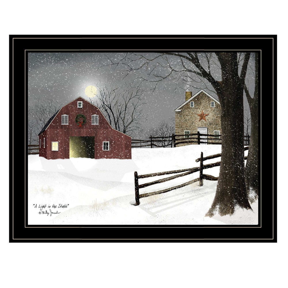 Light in the Stable 7 Black Framed Print Wall Art - Homeroots - Flyclothing LLC