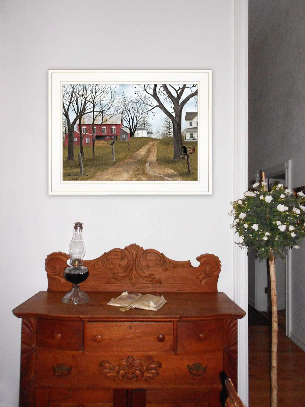 The Old Dirt Road 2 White Framed Print Wall Art - Homeroots - Flyclothing LLC