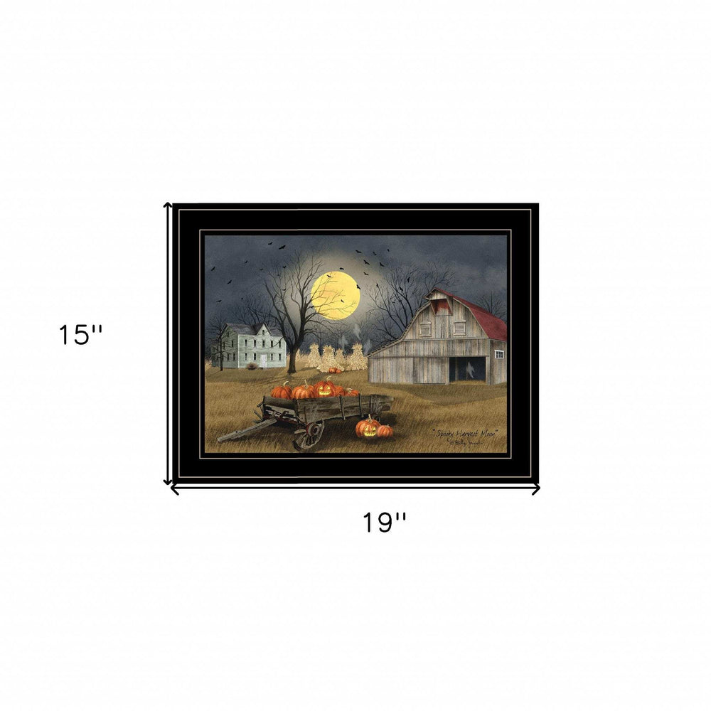 Spooky Harvest Moon 4 Black Framed Print Kitchen Wall Art - Homeroots - Flyclothing LLC