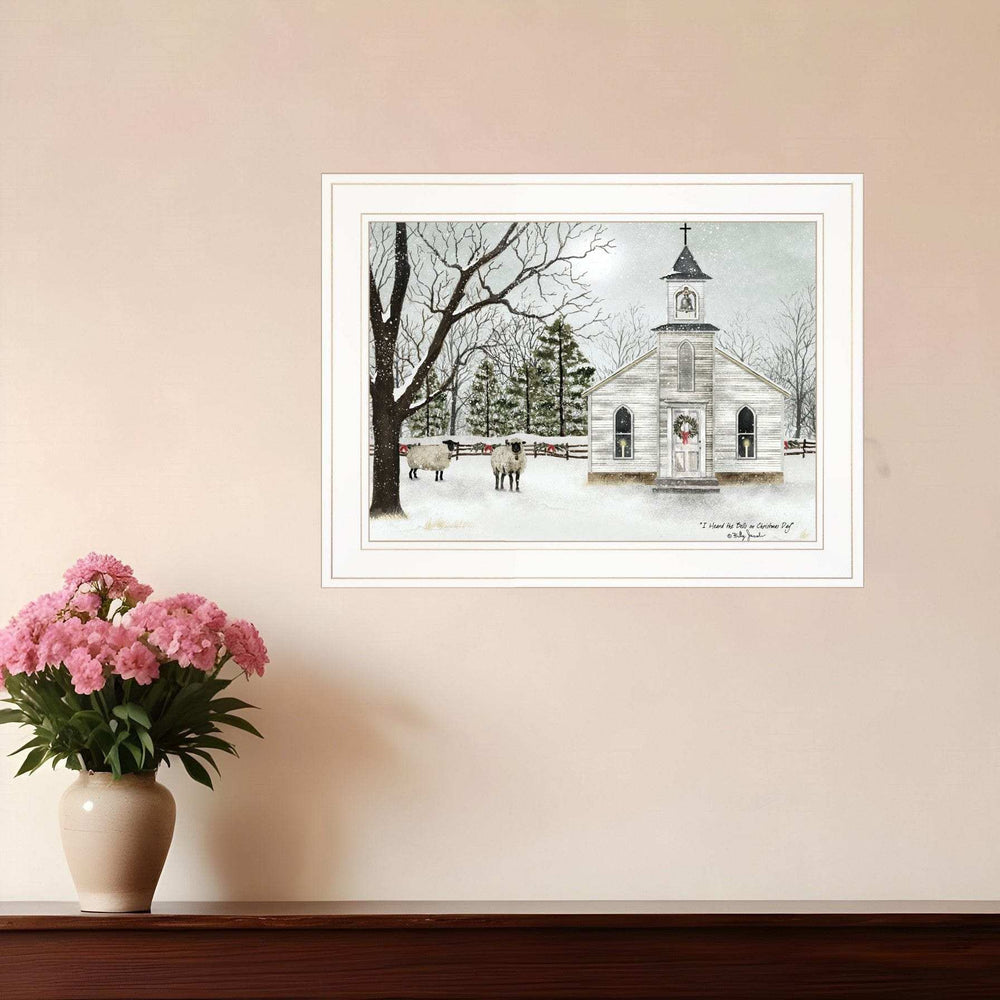 I Heard the Bells on Christmas 1 White Framed Print Wall Art - Homeroots - Flyclothing LLC