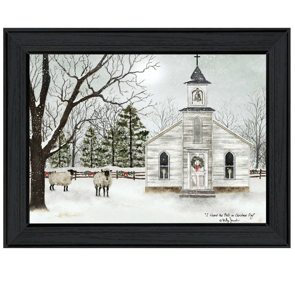 I Heard the Bells on Christmas 2 Black Framed Print Wall Art - Homeroots - Flyclothing LLC