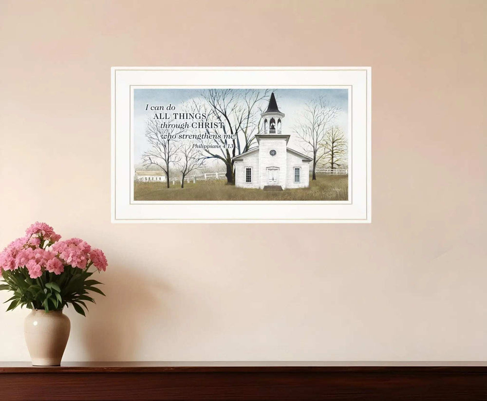 I Can Do All Things 2 White Framed Print Wall Art - Homeroots - Flyclothing LLC