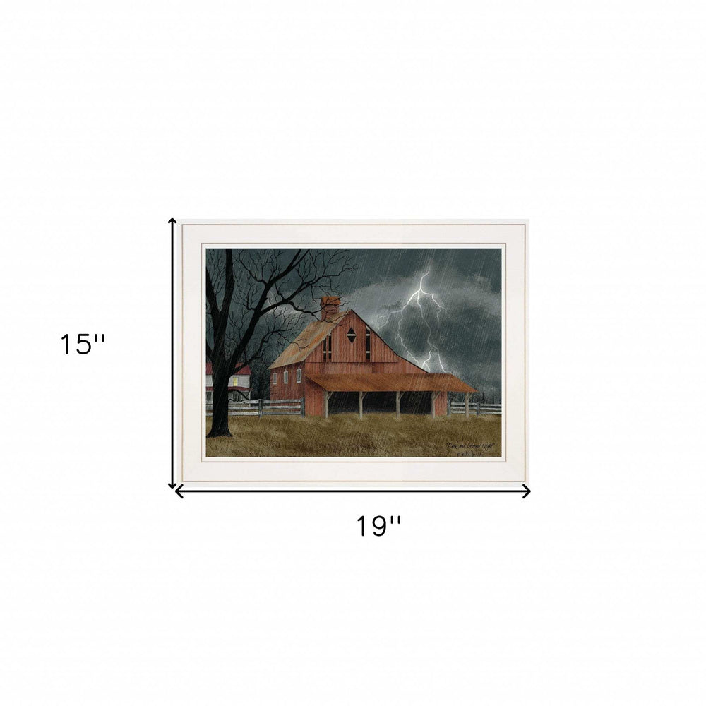 Dark and Stormy Night 2 White Framed Print Wall Art - Homeroots - Flyclothing LLC