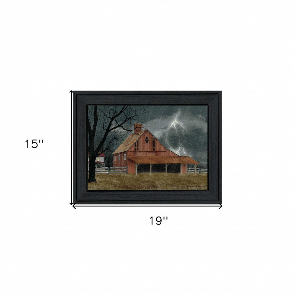 Dark and Stormy Night 3 Black Framed Print Wall Art - Homeroots - Flyclothing LLC